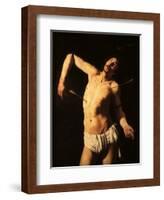 Saint Sebastian-Caravaggio-Framed Art Print