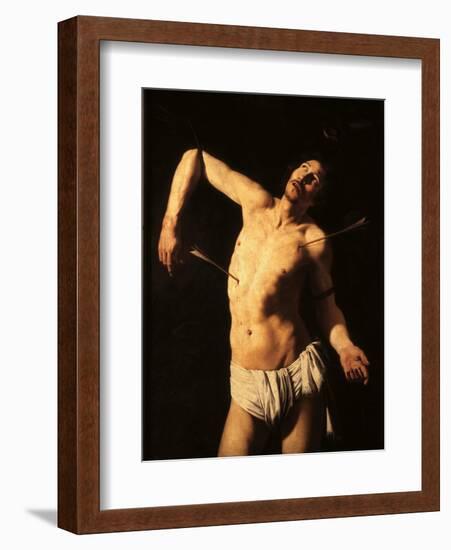 Saint Sebastian-Caravaggio-Framed Art Print