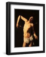 Saint Sebastian-Caravaggio-Framed Art Print