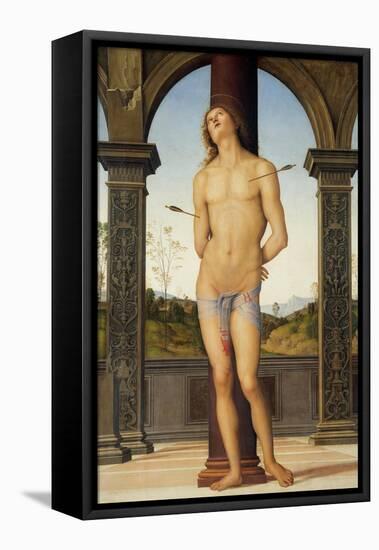 Saint Sebastian-Pietro Perugino-Framed Stretched Canvas