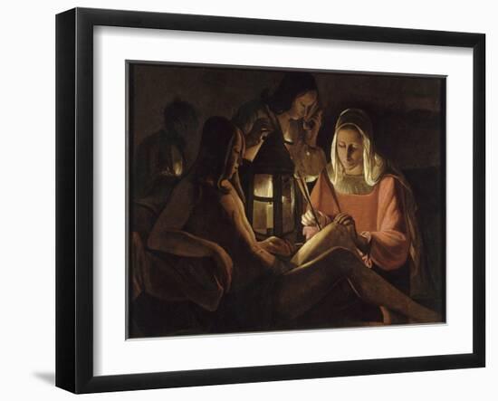 Saint Sébastien à la lanterne-Georges de La Tour-Framed Giclee Print