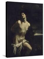 Saint Sébastien martyr dans un paysage-Guido Reni-Stretched Canvas