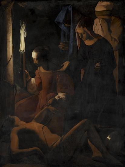 'Saint Sébastien soigné par Sainte Irène' Giclee Print de La