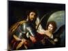 Saint Secundus and Angel, C1640-Bernardo Strozzi-Mounted Giclee Print