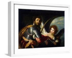 Saint Secundus and Angel, C1640-Bernardo Strozzi-Framed Giclee Print