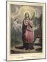 Saint Sophia, with Her Daughters Saints Faith, Hope and Charity in Background-null-Mounted Art Print