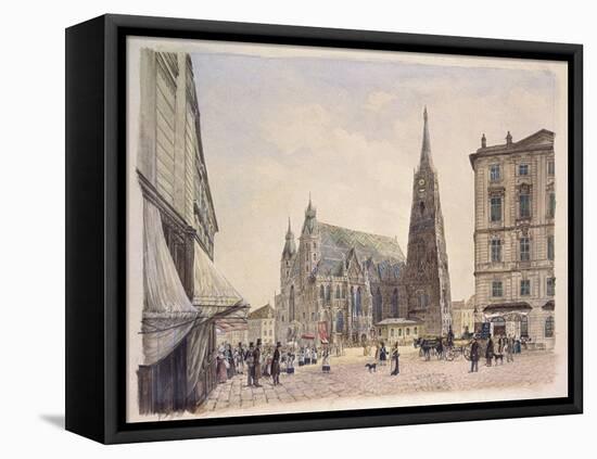 Saint Stephan Cathedral in Vienna-Rudolf von Alt-Framed Stretched Canvas