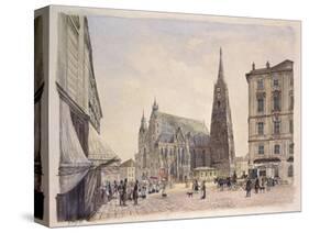 Saint Stephen's Cathedral in Vienna, 1832-Rudolf Von Alt-Stretched Canvas