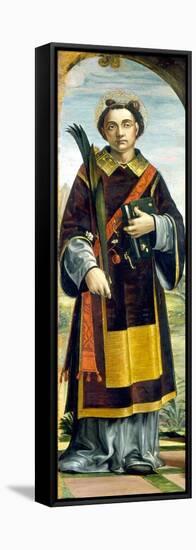 Saint Stephen-Bernardo Zenale-Framed Stretched Canvas