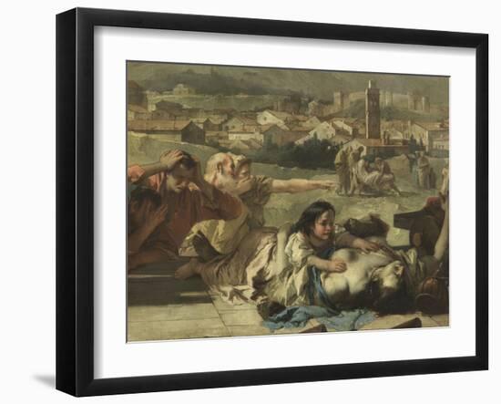 Saint Tecla Pray for the Liberation of Este from the Plague-Giambattista Tiepolo-Framed Giclee Print