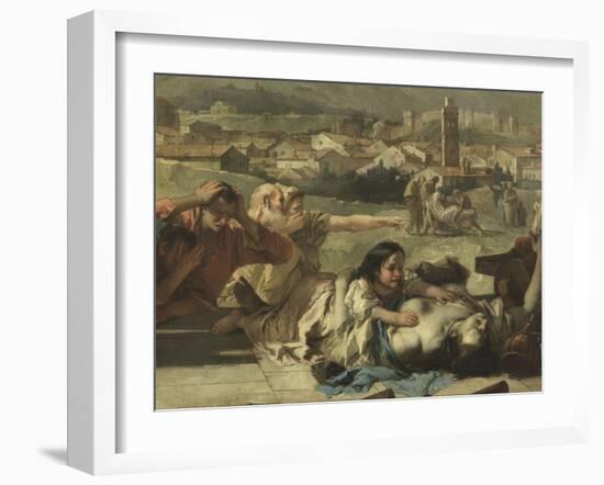 Saint Tecla Pray for the Liberation of Este from the Plague-Giambattista Tiepolo-Framed Giclee Print