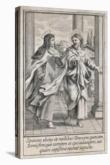 Saint Teresa of Avila Carmelite Talks with Christ in Her Vision-null-Stretched Canvas