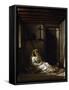 Saint Thaïs in Her Cell-Antoine Coypel-Framed Stretched Canvas