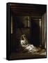 Saint Thaïs in Her Cell-Antoine Coypel-Framed Stretched Canvas