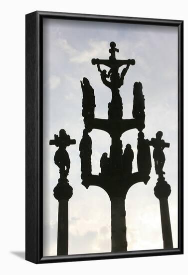 Saint-Thegonnec calvary, depicting the Crucifixion, Saint Thegonne, Finistere, Brittany, France-Godong-Framed Photographic Print