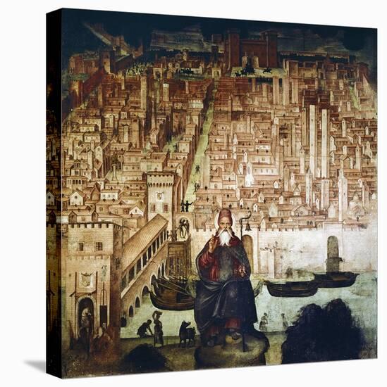 Saint Theodore and City of Pavia, 1522-Bernardino Luini-Stretched Canvas