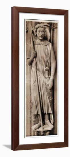 Saint Theodore, Cathedral of Chartres, France, 13th Century-null-Framed Premium Giclee Print