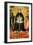 Saint Thomas Aquinas Standing Between Aristotle and Plato and over the Arab Philiosopher Averroes-Benozzo Gozzoli-Framed Giclee Print