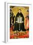 Saint Thomas Aquinas Standing Between Aristotle and Plato and over the Arab Philiosopher Averroes-Benozzo Gozzoli-Framed Giclee Print