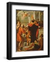 Saint Thomas of Villanova Distributing Alms (Oil on Canvas)-Mateo Cerezo-Framed Giclee Print