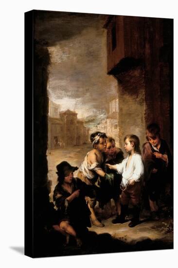 Saint Thomas of Villanueva Dividing His Clothes Among Beggar Boys, C.1667-Bartolome Esteban Murillo-Stretched Canvas