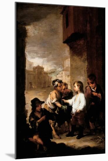 Saint Thomas of Villanueva Dividing His Clothes Among Beggar Boys, C.1667-Bartolome Esteban Murillo-Mounted Giclee Print