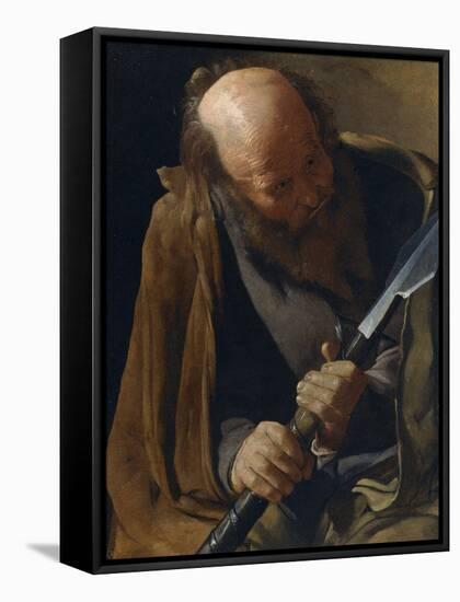 Saint Thomas the Apostle-Georges de La Tour-Framed Stretched Canvas