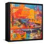 Saint-Tropez in May, 2020 (Oil on Canvas)-Peter Graham-Framed Stretched Canvas