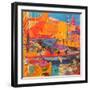 Saint-Tropez in May, 2020 (Oil on Canvas)-Peter Graham-Framed Giclee Print