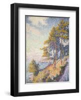 Saint Tropez, the Coastal Path, 1902-Paul Signac-Framed Premium Giclee Print