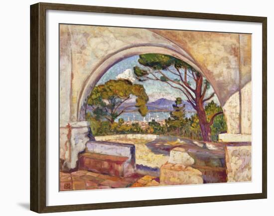 Saint Tropez, Vue de la Chapelle St. Anne-Theo Rysselberghe-Framed Giclee Print