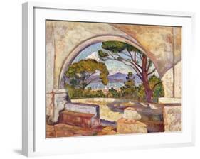 Saint Tropez, Vue de la Chapelle St. Anne-Theo Rysselberghe-Framed Giclee Print