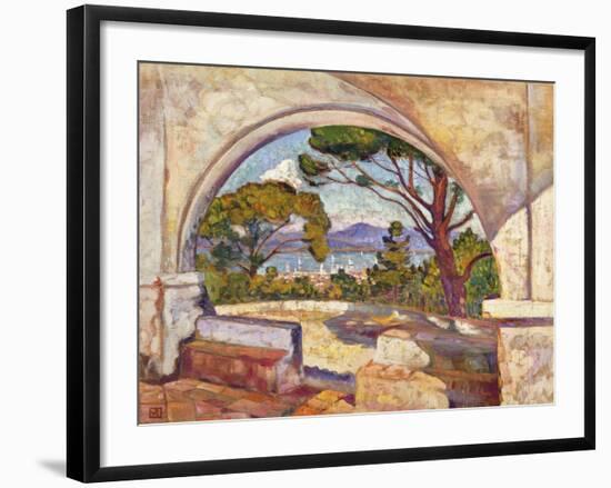 Saint Tropez, Vue de la Chapelle St. Anne-Theo Rysselberghe-Framed Giclee Print