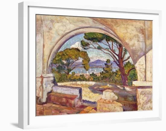 Saint Tropez, Vue de la Chapelle St. Anne-Theo Rysselberghe-Framed Giclee Print