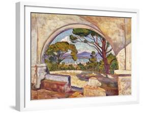 Saint Tropez, Vue de la Chapelle St. Anne-Theo Rysselberghe-Framed Giclee Print