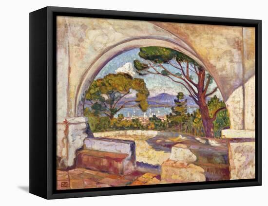 Saint Tropez, Vue de la Chapelle St. Anne-Theo Rysselberghe-Framed Stretched Canvas