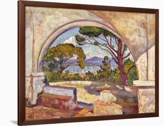 Saint Tropez, Vue de la Chapelle St. Anne-Theo Rysselberghe-Framed Giclee Print