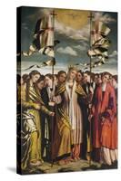 Saint Ursula and Her Martyred Companions, 1530-Alessandro Bonvicino-Stretched Canvas