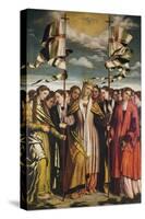 Saint Ursula and Her Martyred Companions, 1530-Alessandro Bonvicino-Stretched Canvas