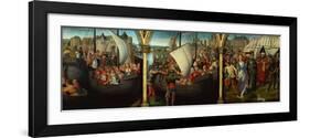 Saint Ursula Shrine, Upon Her Return from a Pilgrimage to Rome, Accompanied by Her 11,000 Virgins-Hans Memling-Framed Giclee Print