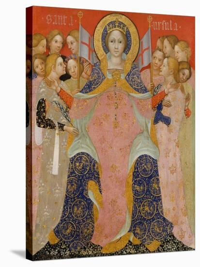 SAINT URSULLA AND HER Maidens, by Niccolo Di Pietro, 1410, Italian Renaissance Painting. Saint Ursu-Everett - Art-Stretched Canvas