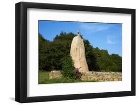 Saint Uzec Standing Stone, Menhir, Pleumeur Bodou, Cotes D'Armor, Brittany, France, Europe-Tuul-Framed Photographic Print