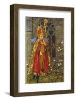 Saint Valentine Depicted Here as Boy Bishop-Eleanor Fortescue Brickdale-Framed Photographic Print