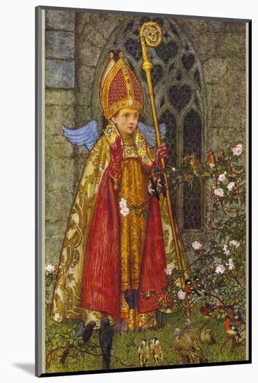 Saint Valentine Depicted Here as Boy Bishop-Eleanor Fortescue Brickdale-Mounted Photographic Print