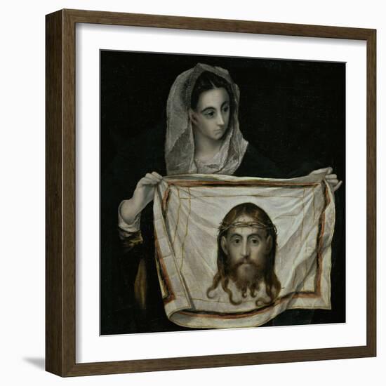 Saint Veronica with the Sudarium-El Greco-Framed Giclee Print