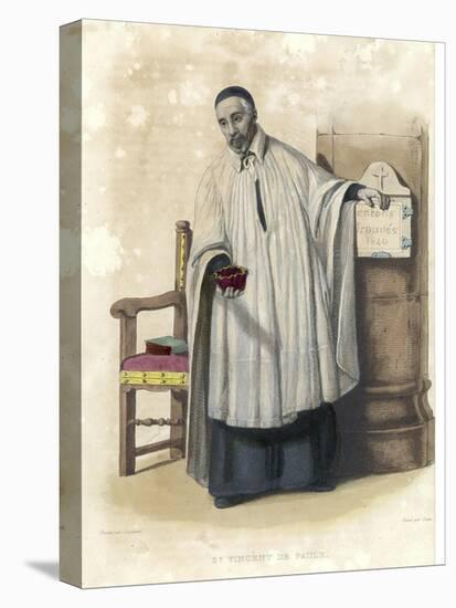Saint Vincent de Paul French Priest-Geille-Stretched Canvas