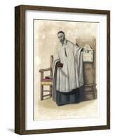 Saint Vincent de Paul French Priest-Geille-Framed Art Print