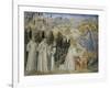 Saint Writing Inspired by Holy Virgin, Detail from Predella of St Galgano Altarpiece, Circa 1470-Giovanni di Paolo-Framed Giclee Print