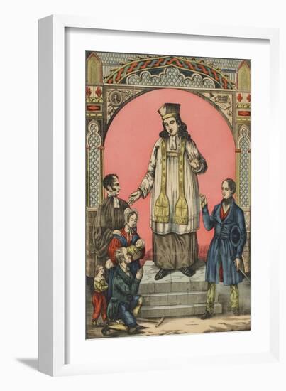 Saint Yves de Tréguier, patron des avocats-null-Framed Giclee Print