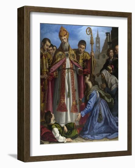 Saint Zenobius Revives a Dead Boy, C. 1615-Giovanni Bilivert-Framed Giclee Print